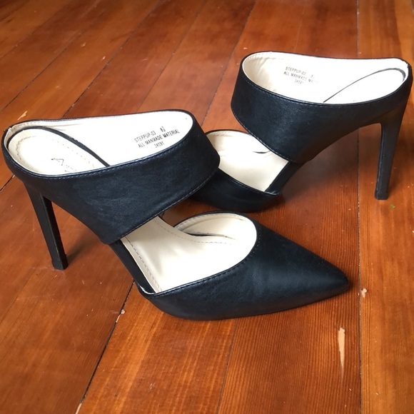 ANNE MICHELLE BLACK HEELS SIZE US 8.5 - Picture 3 of 11